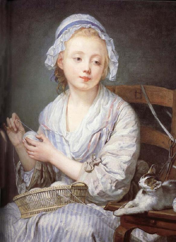 Jean-Baptiste Greuze The wool Winder